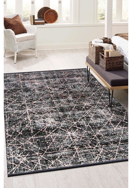 Enti Vitrin 6504 Siyah Taba 160X230 Halı