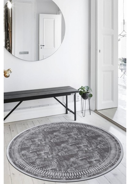 Sacrementum R-1003 Rv-17 Gri Daire 150X150 Halı ~ 1.2 M2