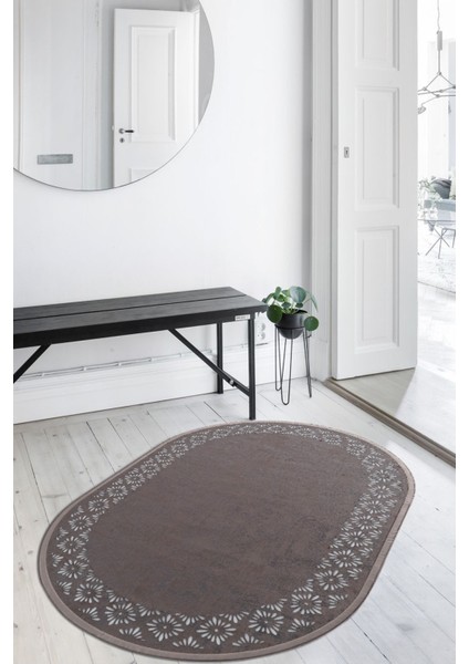Sacrementum R-2008 Rv-08 Füme Oval 120X180 Halı ~ 2.16 M2