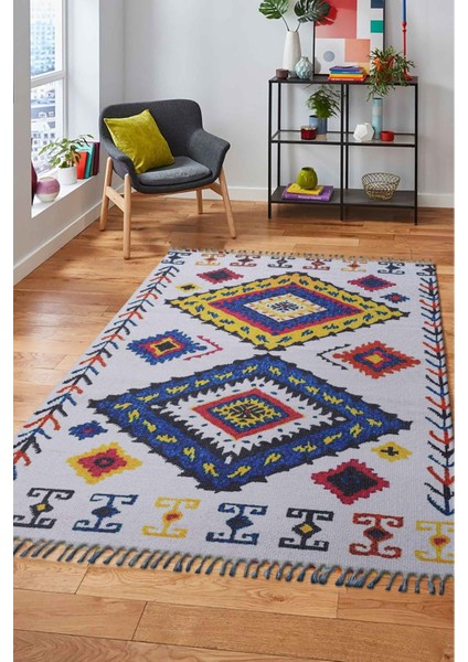 Soho Kilim 11 Beyaz / Renkli 120X180 ~ 2.16 M2