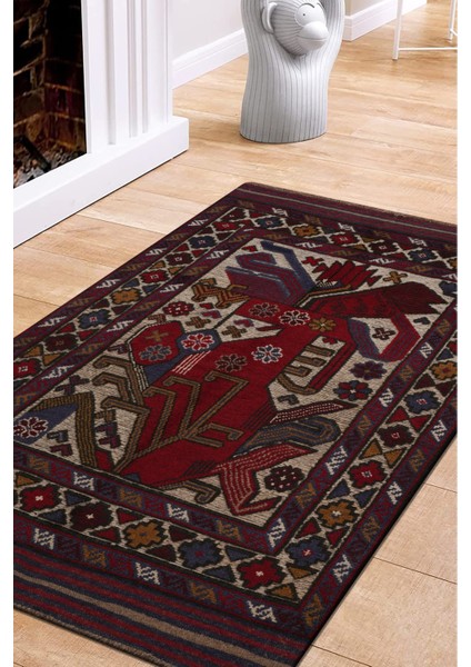 Afgan Berceste Kırmızı El Dokuma Kilim 89X141 ~ 1.25 M2