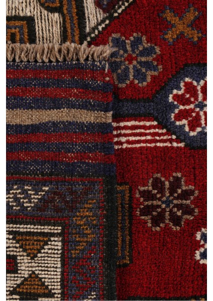 Afgan Berceste Kırmızı El Dokuma Kilim 89X141 ~ 1.25 M2