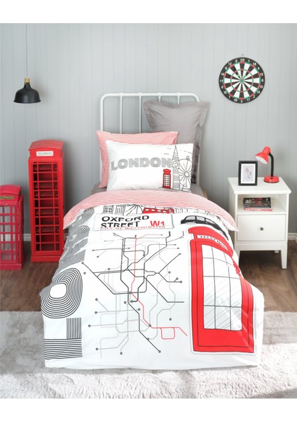 Young London %100 Pamuk Tek Kişilik Nevresim Takımı