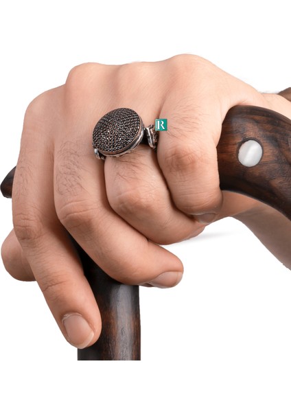 Yuvarlak Erkek Yüzük 925 Ayar Gümüş Erkek Yüzük Zirkon Taşlı Parlak fiyatları