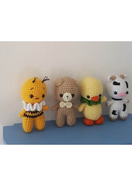 designbyoykum 4'lü Minik Amigurumi Oyuncak Seti