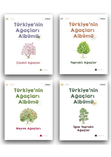 Kumdan Kale Yayınları Türkiye'nin Ağaçları Albümü Seti 4 Kitap