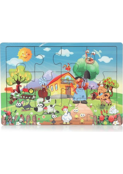 Eğitici Ahşap Puzzle Seti-6 Model Puzzle'dan Oluşan 12 Parçalı Puzzle