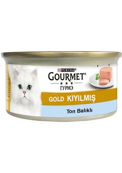 Gold Kıyılmış Ton Balıklı Kedi Konservesi 85GR x 12 Adet