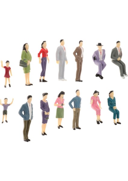 Plastik 1:25 Ölçekli Mimarlık Modeli Tren Insan Figürleri G Gauge Minyatür (Yurt Dışından)