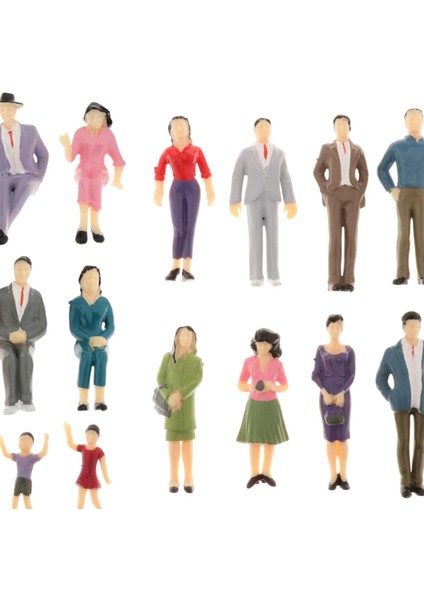 Plastik 1:25 Ölçekli Mimarlık Modeli Tren Insan Figürleri G Gauge Minyatür (Yurt Dışından) modelleri