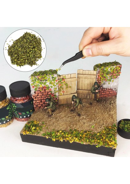 Gerçekçi Mikro Peyzaj Model Demiryolu Dekoru Için Mini Statik Dekor Bırak 56ML Yeşil Varlık (Yurt Dışından) modelleri