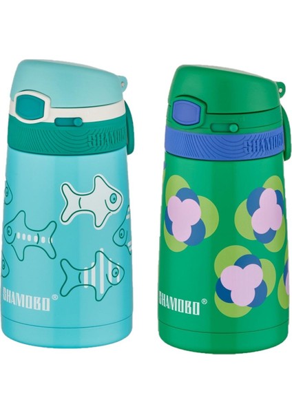 2'li Set Pipetli Çelik Termos 350 ml 6 Saat Isı Yalıtımı