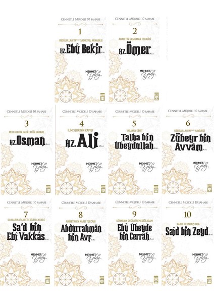 Cennetle Müjdeli 10 Sahabe 10 Kitap Set - Mehmet Yıldız