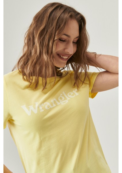 Wrangler Regular Fit Normal Kesim Kısa Kollu Bisiklet Yaka Pamuk Logolu Tshirt