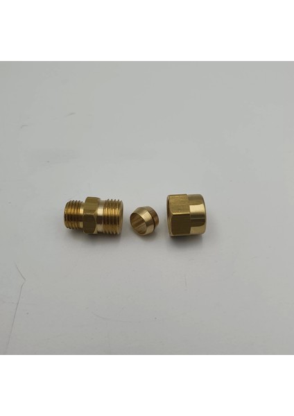 Sarı Pirinç Yüksüklü Rekor 3/8 - 6 mm