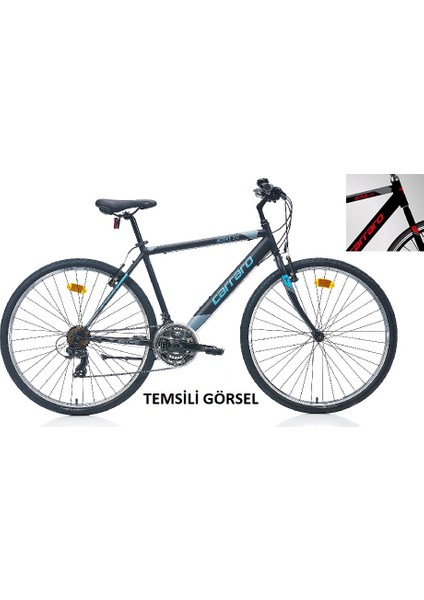 28J Carraro Actıve 280 Şehir Bisikleti - Siyah Gri Kırmızı - 49