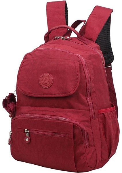 Kenyon Cox 8866 Bordo Unisex Klinkır Kumaş Sırt Çantası 8866