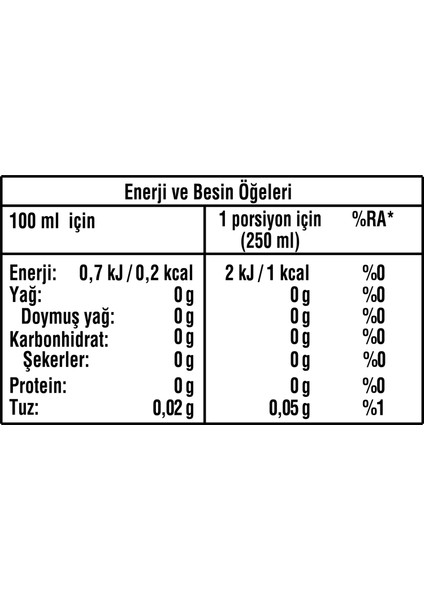 Şekersiz İçecek Pet 4X1 L