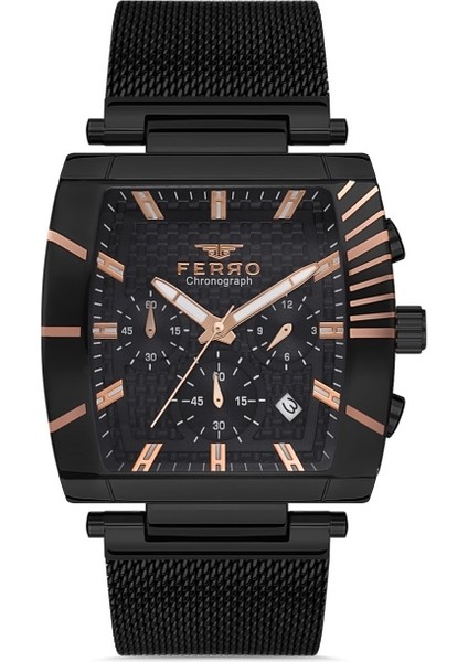 FM31265C-G 40 mm Siyah Erkek Kol Saati