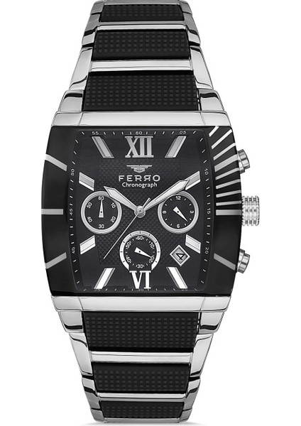 FM31266A-J2 40 mm Silver - Black Erkek Kol Saati