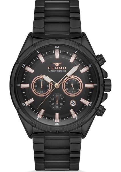 FM31291A-G 46 mm Siyah Erkek Kol Saati