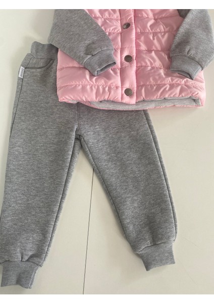 Kız Çocuk Şişme Ceket Eşofman Altı Takım fırsatları