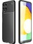 Samsung Galaxy M32 Kılıf Karbon Dokulu Sert Silikon Arka Kapak Negro Siyah 1
