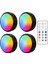 4 lü Set LED Aydınlatma Dekoratif RGB Gece Lambası 12 Renk Kumandalı 1