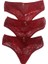 Elifimbutik Kırmızı Renginden Oluşan Süper 3'lü Dantelli Tanga Külot 1