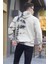 Bej Baskılı Kapüşonlu Sweatshirt 5897 2