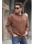 Kahverengi Kapüşonlu Erkek Sweatshirt 6038 1