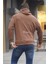 Kahverengi Kapüşonlu Erkek Sweatshirt 6038 2