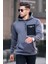 Füme Baskılı Kapşonlu Sweatshirt 6004 1
