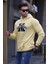 Sarı Nakışlı Kapüşonlu Sweatshirt 6012 1