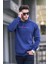 Lacivert Basic Kapüşonlu Sweatshirt 6002 1