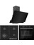 FryArt NT Asimetrik Serisi Siyah Ankastre Cam Set (D063 + NT025/W + XE63CS) 1