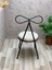 Bisandalye 2 Adet 45 cm Siyah Metal Beyaz Kumaş Fiyonk Makyaj Sandalye Mutfak Sandalye Butik Sandalye 2