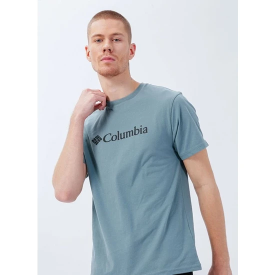 Columbia Csc M Basic Big Logo Brushed Ss Erkek T-Shirt CS0287