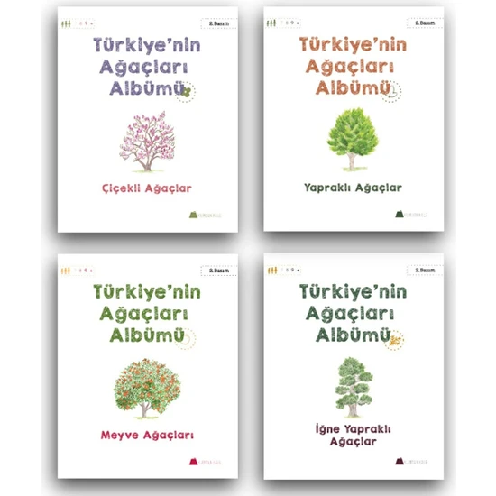 Kumdan Kale Yayınları Türkiye'nin Ağaçları Albümü Seti 4 Kitap