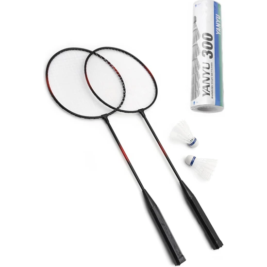 2'li Badminton Raketi + 6 Lı Badminton Top Seti - Çantalı Badminton Raketi