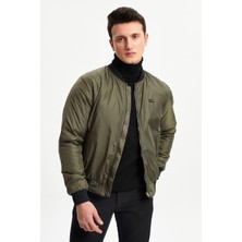 River Club Erkek Haki  Su Ve Rüzgar Geçirmez İçi Kapitone Elyaflı Kışlık Mont M-6