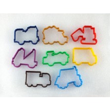 Bi'şeyler Sepeti Iş Makineleri Kurabiye Kalıbı Set 8'li