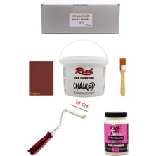 Rich Multi Decor Chalked Antik Beyaz 1000 gr Dolap Boyama+Mobilya Boyama Seti Hıghglos Parlak Vernik