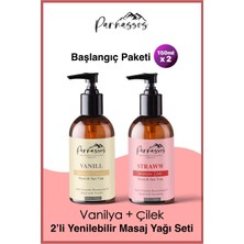 Parnassos Aromaterapi Rahatlatıcı Çilek Masaj Yağı + Vanilya Doğal Masaj Yağı 150 ml