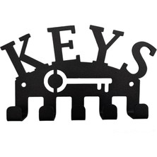 Anahtar Askılığı Keys Yazılı Dekoratif Paslanmaz Metal Tasarım Anahtarlık Hediyelik Duvar Askılığı Sağlam Askılık