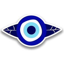 TSC Nazar Araba Leptop Sticker Yapıştırma 15 cm ve 5cm 2 Adet Md3