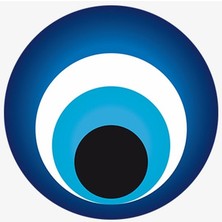 TSC Araba Leptop Duvar Için Nazar Sticker  Etiket 16CM ve 6cm 2 Adet Md3