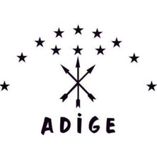 TSC 17CM Adige Çerkez Stiker Yapıştırma Etiket 2 Adet