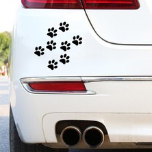 TSC 8 Adet Köpek Patisi Siyah Renk Araba Yapıştırma