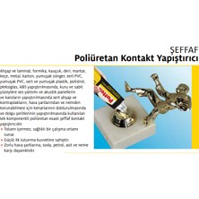 Henkel Pattex Şeffaf Poliüretan ( Metal , Plastik , Cam )  Kontakt Yapıştırıcı 50 gr